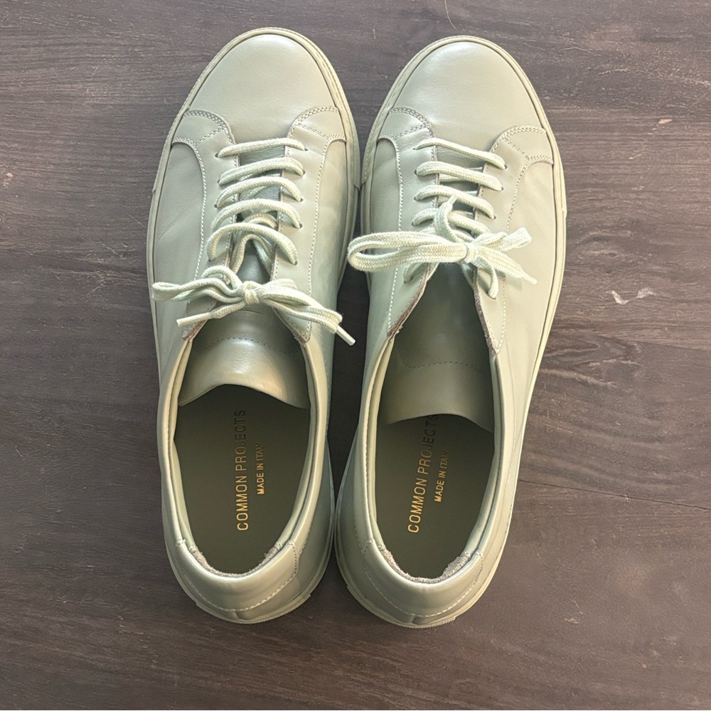 Common Projects Light Green Leather Sneakers - image 3
